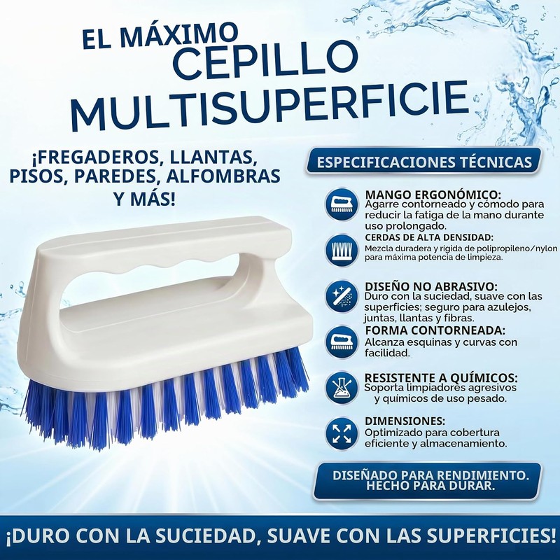 Cepillo de Limpieza Uso Rudo para Piso Clr-001 con Cerdas