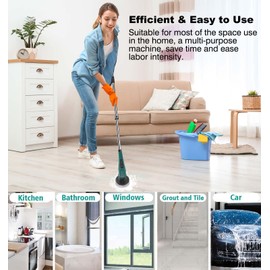 MGLSDeet MGLSDeet Electric Spin Scrubber, Rechargeable Portable Electric Bathroom Cleaning Brush, 7 Replaceable Cleaning Brush Heads for Kitchen, Tile, Sink, Window, Floor, Tub, Grout
