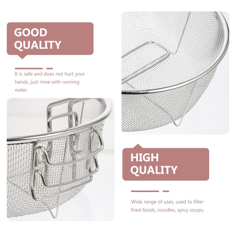 DOITOOL Stainless Steel Deep Fry Basket Round Wire Mesh Fry