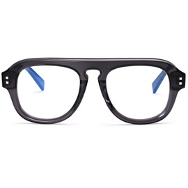 Dollger Aviator Blue Light Blocking Glasses Women Men Square Vintage Glasses Computer Gaming Glasses UV400 Protection Grey