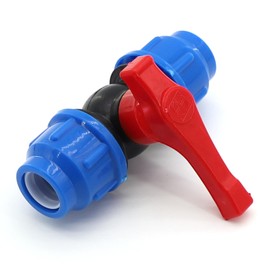 Fuworance 20mm (1/2") Stop Valve for HDPE or Alcathene Water Pipe Compression Ends Plastic Durable Valve