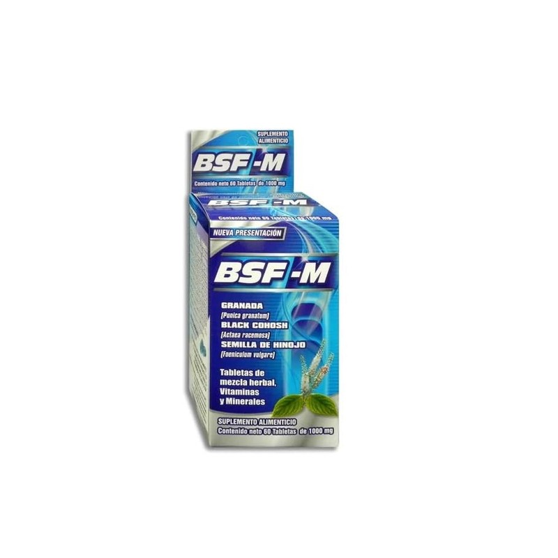 BSF-M Suplemento Alimenticio Masculino con Granada, Black Cohosh y Semilla