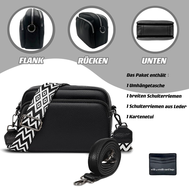 QUANMAITONG Small Shoulder Bag Women's Crossbody Bag Women's Leather Handbag