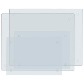 Phore Cutting Boards for Kitchen, Dishwasher Safe, Clear Cutting Board for Countertop, Tempered Glass Cutting Board Set of 4 (12"x16"x2, 8"x12"x2)