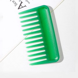 Mini Wide Tooth Comb,Small Travel Purse Hair Detangling Comb Beard Pocket for Curly Wavy Wet Dry Hair,Portable Care ShowerTravel Styling for Men Women (Green-Style2)