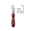 GeKLok Leather Groover Tools, 7 In 1Adjustable Sewing Stitching Beginner