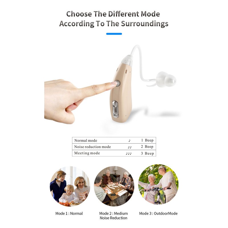 1pcs Mini Small Invisible Rechargeable Hearing Device Noise Reduction Sound