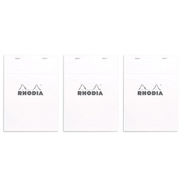 Pack of 3 Rhodia Classic White Notepad lined - 3-3/8 in. x 4-3/4 in