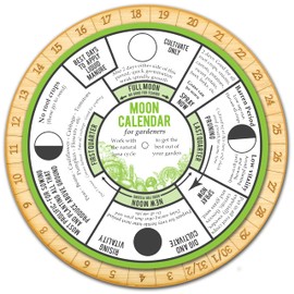 Perpetual Moon Calendar for Gardeners. Garden by the Phases of the Moon. Learn the Best Times to Prune, Plant & Sow. Biodynamic Gardeners & Old Farmers Almanac use the Lunar Cycle to Plant. (Green)