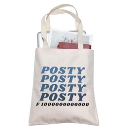 TOBGBE Album Idea Gifts Singer Inspired Shopping Bag Song Lyrics Merchandise Singer Concert Canvas Tote Bag (F Posty Tote CA)