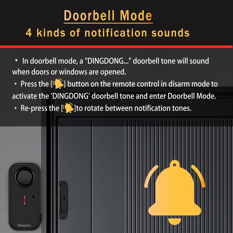 Personal Security Waterproof Door/Window Alarm - IP66 Waterproof with Remote