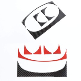 Voodonala for Charger Real Carbon Fiber Gear Shift Shifter Cup Holder Panle Trim for 2015-2024+ Dodge Charger Interior Accessories, 6pcs