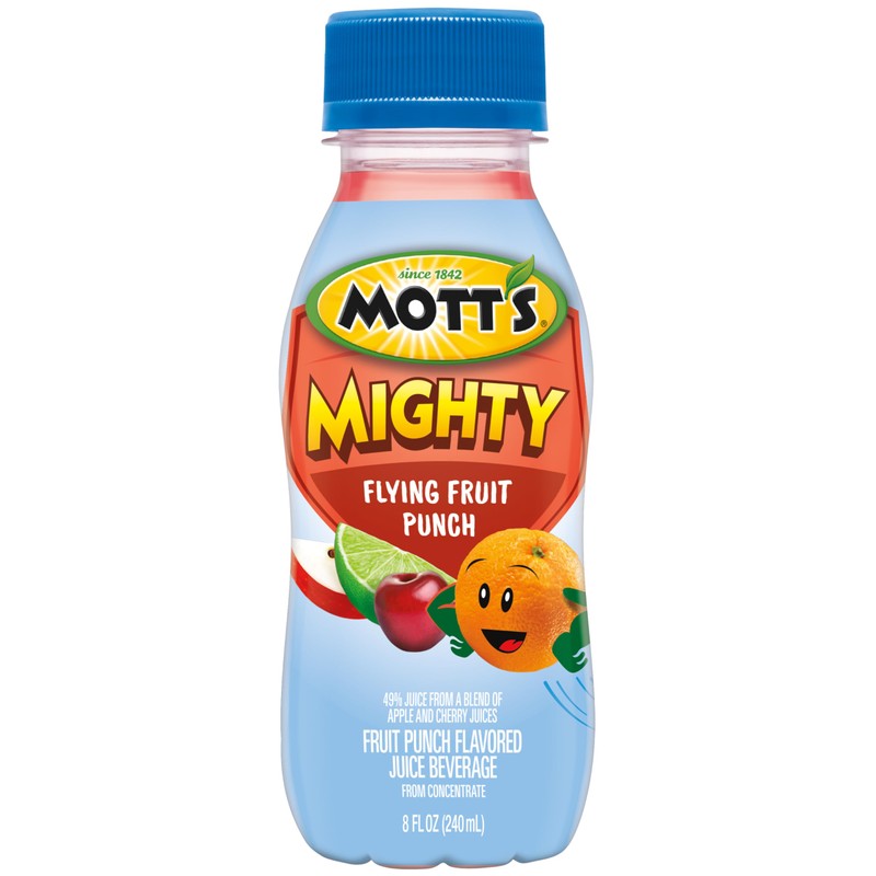 Mott's Mighty Flying Fruit Punch Juice Drink, 8 Fl Oz