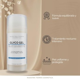 Gel Despigmentante de Ácido Glicólico para Piel Clara. Orgánico. -100ml-