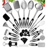 Home Hero Stainless Steel Kitchen Utensils Set - Black Handle