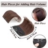 Invisible Clip In Hair Pieces Seamless Synthetic Fluffy Hair Pads