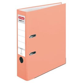 Herlitz maX.file protect 50028467 Folder, A4, 8 cm, with Insert Spine Label, Salmon, Pack of 1