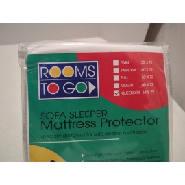 Rooms To Go ~ Sleeper Sofa MATTRESS PROTECTOR ~ 64x72 Queen XW ~ Washable ~ NEW