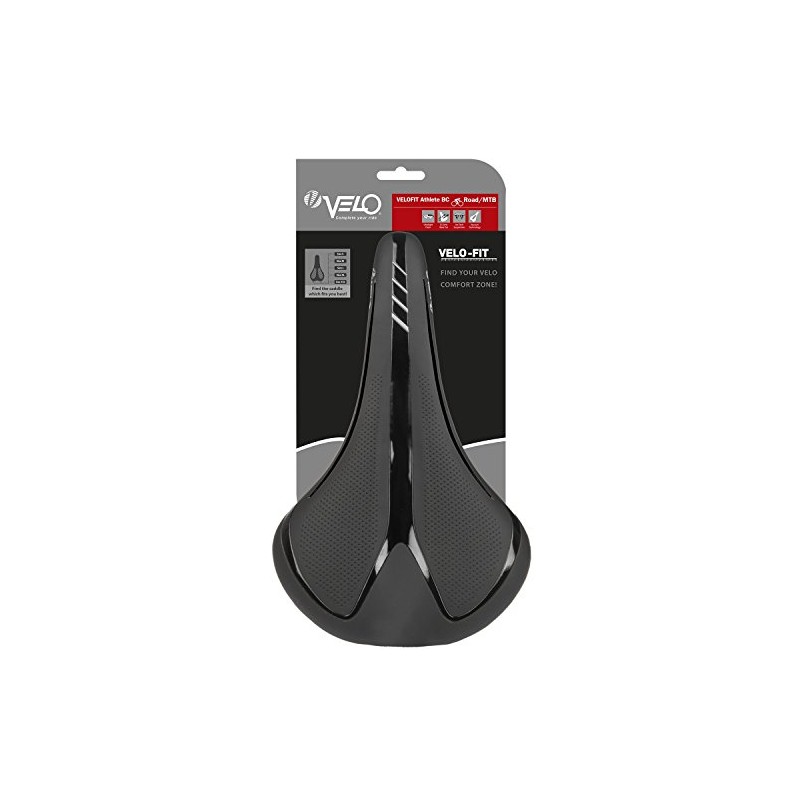 Velo Fahrradsattel FIT ATHLETE BC, schwarz, XL, 12505231