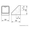 SKIR'CO (20 pcs) White Shelf Brackets 25 x 25 mm,