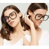 BAODAREN Blue Light Blocking Glasses Oversized Square Frame Women/Men Anti