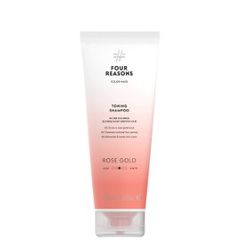 FOUR REASONS Rose Gold Hair Toner and Color Depositing Shampoo - Sulfate Free, Vegan, 8.45 Fl Oz (For Color Treated Hair)