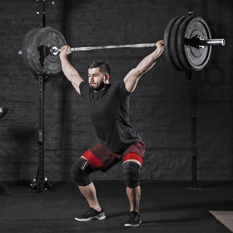 Meister Knee Wraps for Squats & Weightlifting - Heavy-Duty 72"