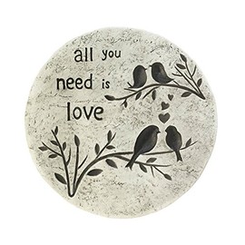 Stepping Stone, All You Need is Love Outdoor Garden Step Stepping Stone Concrete