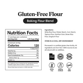 ProDough Shop Non-GMO Dairy Free Gluten Free Flour Blend - All Purpose Gluten Free Flour with All Natural Ingredients for Baking Healthy Gluten Free Snacks and Desserts