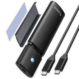 ORICO M.2 SSD External Case, M2 SSD Case, Supports NVMe / SATA Dual USB3.2 Gen2 10Gbps NVME 5Gbps NGFF SATA PCIe M-Key(B+M Key) 2230/2242/2260/2280 SSD, Aluminum Case, Tool-Free Support UASP Trim (Black PWDM2-G2-BK)