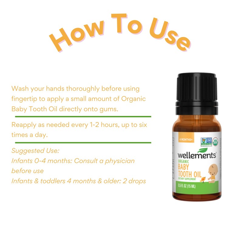 Baby, Tooth Oil, 0.5 fl oz (15 ml) - Wellements