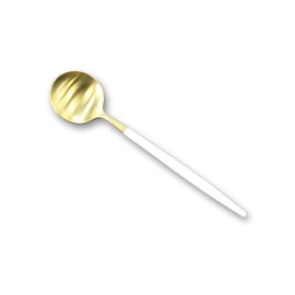 Cutipol GOA White Gold Dessert Spoon G008GW