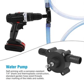SJAPCK Electric Hand Drill Drive Self Priming Pump Water Oil Fluid Transfer Pumps Tools