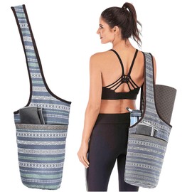 JOYHAZE Yoga Mat Bag with Large Pocket Large Capacity Pilates Mat Carry Bag for Women Sports Gym Shopping Easy Access and Lightweight Fits Most Mats