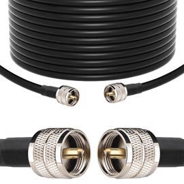 YOTENKO RG213 Coaxial Cable 30FT - CB Coax Cable Ultra Low Loss RG-213 UHF PL-259 Coax Cable Male to Male, 50 Ohm, for Ham Radio CB Radio Antenna