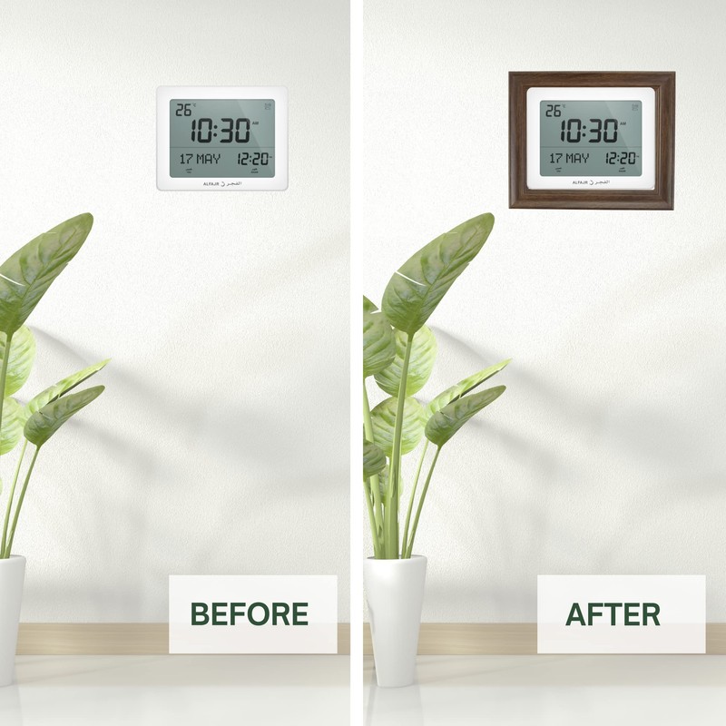 AZANCLK Detachable Frame for Alfajr CF-19 Azan Wall Clocks (Sepia)