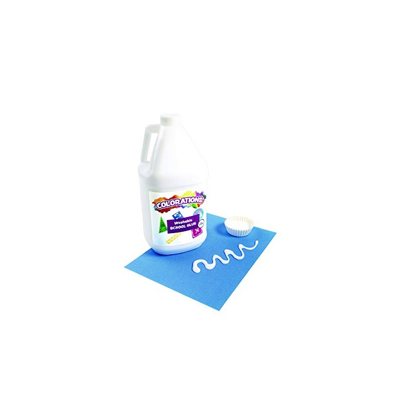 Colorations White & Clear Liquid Glue, 1 Gallon of Each