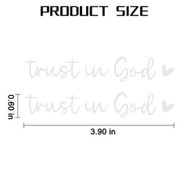 Osilly 2PCS Trust in God Car Rearview Mirror Decal, Auto Rear View Mirror Vinyl Decal, Decorative Vehicle Window Self Affirmations Stickers Accessories, Universal for RV, SUV, Truck (White)