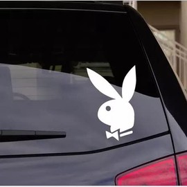 Bunny Vinyl Decal Car Wall Window Sticker Choose Size Color (7, Silver)