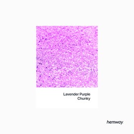 Hemway Lavender Purple Glitter Chunky 130 g / 4.6 oz Powder Metallic Resin Craft Glitter Flake Sequins for Epoxy Cups, Hair Face Body Eye Nail Art Festival