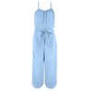 Girls Long Sleeveless Dungarees (Code 8809) Sky Blue 14 Years