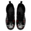 coolcustomize Custom Black Combat Boots for Women Fashion Lace-Up Skull