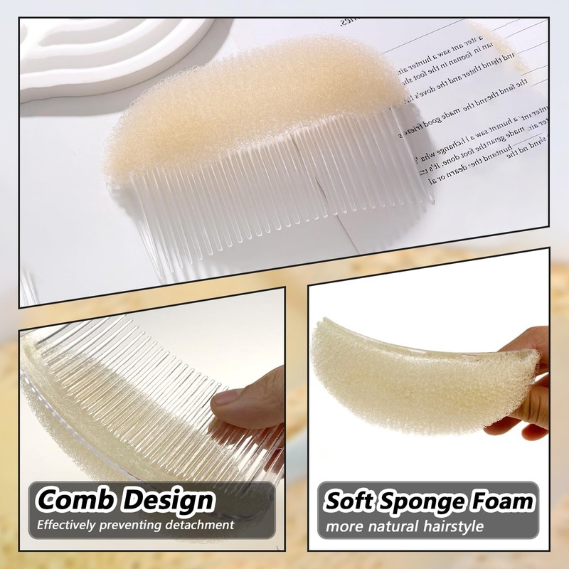 2Pcs Charming Bump It Up Volume Inserts Hair Comb Do