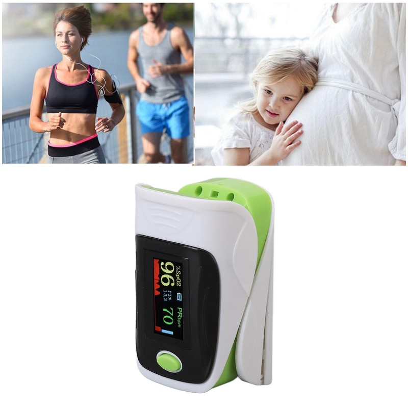 Fingertip Pulse Oximeter Adjustable Automatic Portable OLED Blood Oxygen Saturation