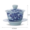 JWCBDY Ceramic Gai Wan Set, Gaiwan Tea Cup With Lid