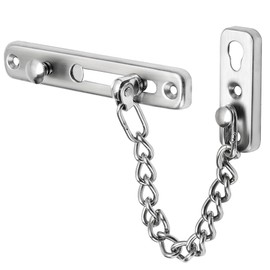 SAYAYO Door Chain Home Door Chain Lockable Stainless Steel Security Chain with Screws Door Chain Lock Anti-Theft Door Chain Lock for Interior Doors and Windows, Hotel