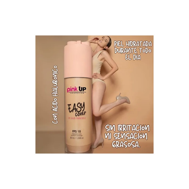 Pink Up, Maquillaje Liquido, Cobertura Media, Base De Agua