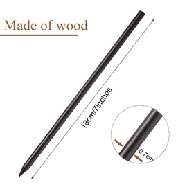 WILLBOND 20 Pieces Vintage Wood Hair Sticks Pencil Hair Sticks Chopstick Hair Clip Black Long Hairpins, Chinese Hair Chopsticks for Women and Girls Bun Hairstyles Decorative Holder