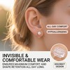 500PCS Clear Silicone Earring Backs Replacements, Soft Rubber Safety Earring
