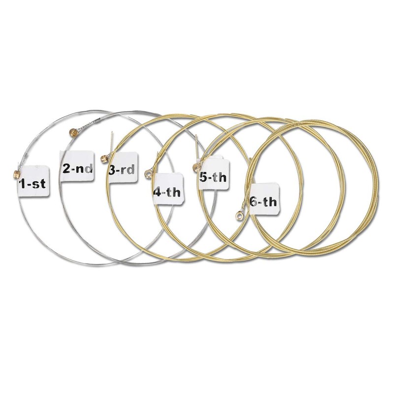 kwmobile Steel Guitar Strings 6 String Set for Acoustic and
